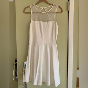 Bar III White A-line Mesh Dress - size Large